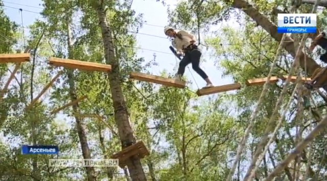 Arsenyev entrepreneurs built Extreme Rope Park with the help of city grant
