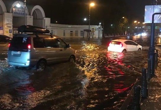 «Dinamo» stadium area was flooded