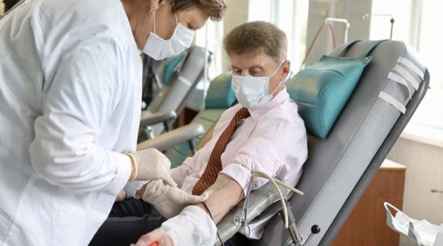 Oleg Kozhemiako became a blood donor
