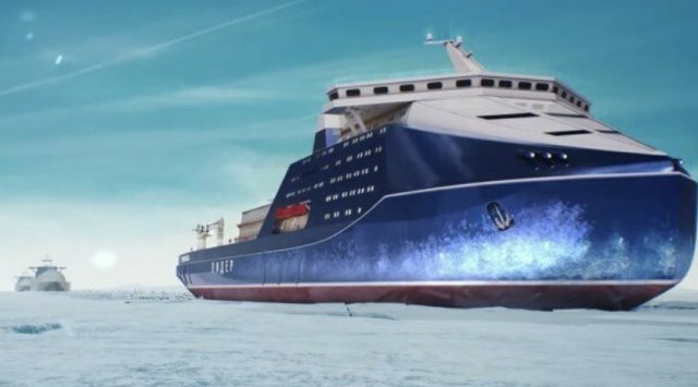 The ultra powerful nuclear-powered icebreaker is being constructed in Primorye